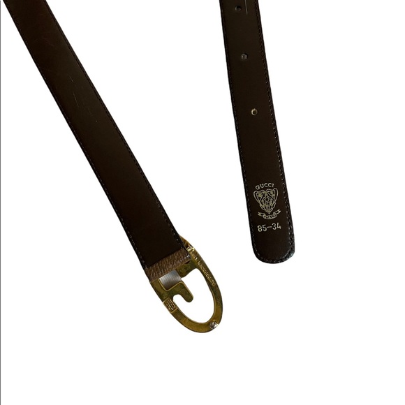 💯% Authentic Vintage Gucci Belt With GG Monogram - Picture 5 of 10
